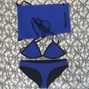 Blue triangl bikini